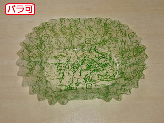 おかずカップ ラミケースOPP小判6号雲龍柄(緑) 500枚 セイコー