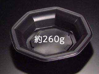 丼容器 リスパック HD八角丼190B 黒