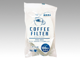 カフェ用品 コーヒーフィルター F103白 100枚 イデシギョー