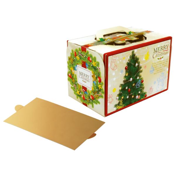ケーキ箱 DE-166 ノエルクリスマスツリー ヤマニパッケージ