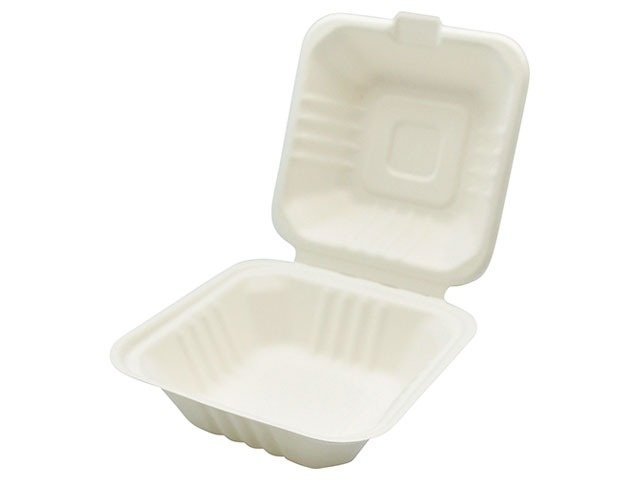 エコ容器 ABバガス ランチ150-150 パルプモールド フードパック 白色【weeco】