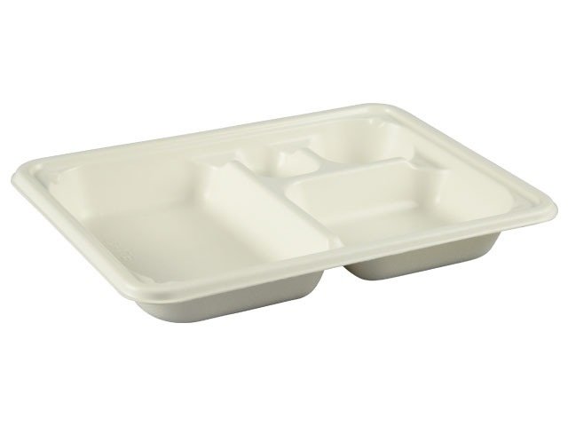 エコ容器 WB麦バガス 弁当容器 23-17E ラミ パルプモールド 本体 白色【weeco】