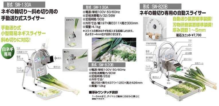 送料無料 新品 CHUBU ネギスライサー SW-820B 7792C22 CHUBU 中部コーポレーション ネギスライサー SW-820B 厨房機器