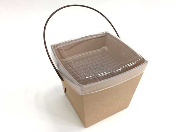 デリメイトTK125 クラフト 嵌合容器付 協和パック ランチボックス クラフト プライムシリーズ