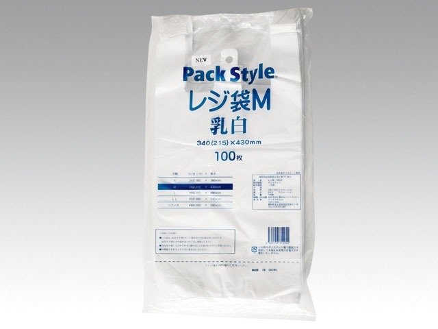 PS レジ袋 M 乳白