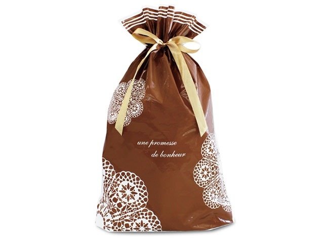 4023 リボン付ギフトバッグ レースィ 大