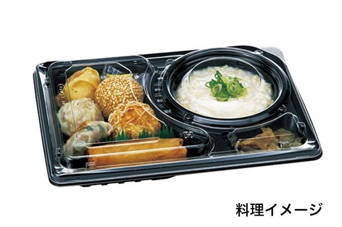 デリカランチ DL-26-19 黒 本体 （エフピコチューパ株式会社）