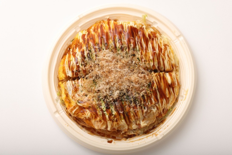 丸型のお好み焼き容器