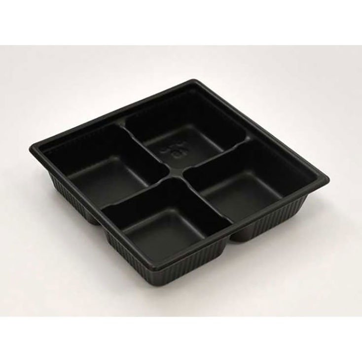 ４つ仕切りのおすすめ容器｜中央化学 惣菜容器 SDキャセロ15-15 4SBK身