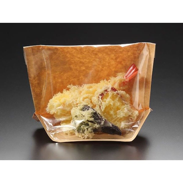 底マチ付きスタンドタイプの惣菜袋｜パックスタイル ホットスタンドバッグ 20-16 未晒