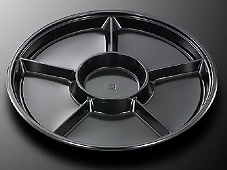 オードブル容器 HSPD 丸38-6 BK 身