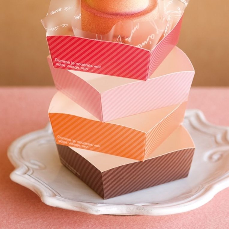 ヘッズ 食品対応トレー カフェオレケーキトレイ オレンジ(100枚)