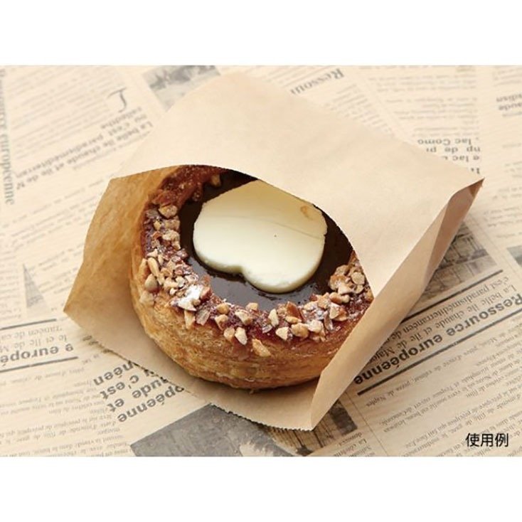 紙袋 No.140-1ハーフムーン無地(茶) 大阪ポリエチレン販売