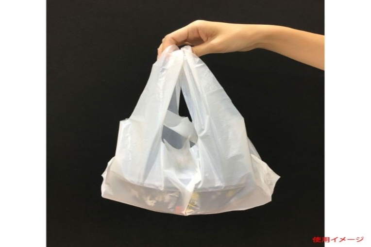 どんぶりが入ったレジ袋