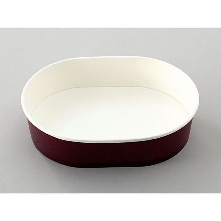 耐熱ペーパーカップ楕円型 K9161B ブラウン 東洋アルミエコープロダクツ