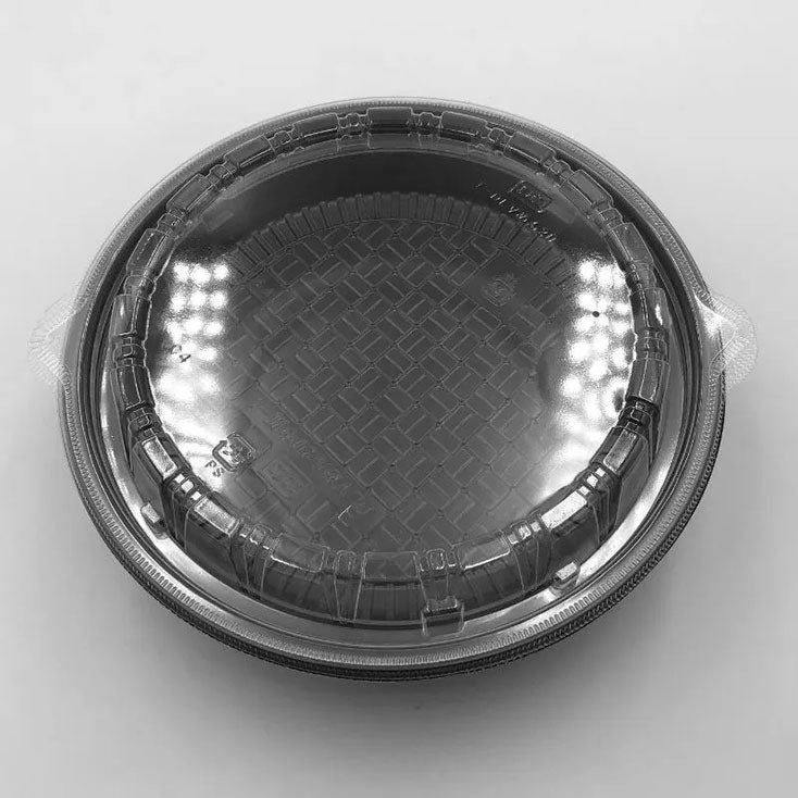 麺容器 DLV麺20(58)本体 黒W 本体 蓋 中皿 セット エフピコ