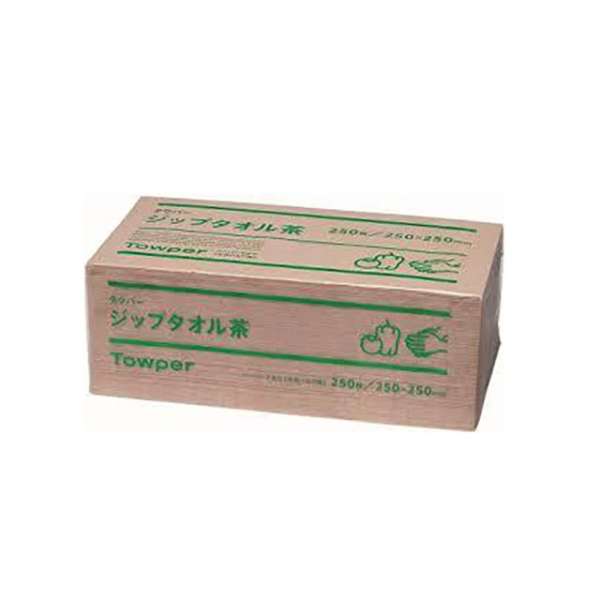 ペーパータオル ジップタオル未晒(250枚×15束) 日本製紙クレシア