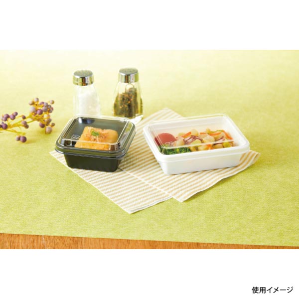 軽食容器 スーパーレンジK角84 白 スミ