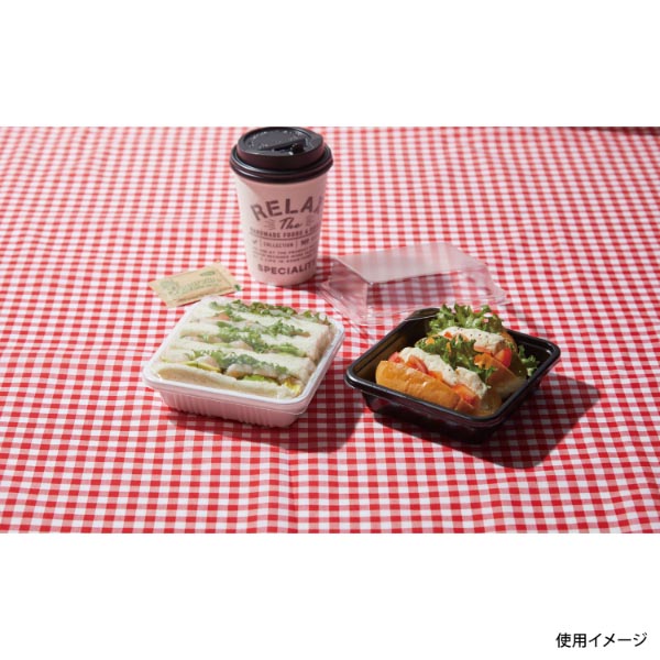 サンドイッチ容器 エスコン UT 白 スミ