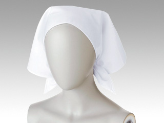 店舗スタッフ用帽子 9-041 三角巾 白 フリーサイズ ニワ