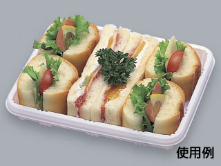 サンドイッチ容器 Fパレ W-51 白 福助工業 | テイクアウト容器の通販