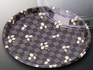 寿司桶 花桶350 マーガレット黒 ト付 中央化学