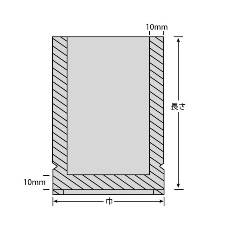 福助工業 ナイロンポリ TLタイプ規格袋 20-30 （1600枚）巾200×長さ300mm