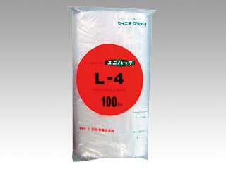 チャック付き袋 ユニパック チャック付ポリエチレン袋L-4 生産日本社