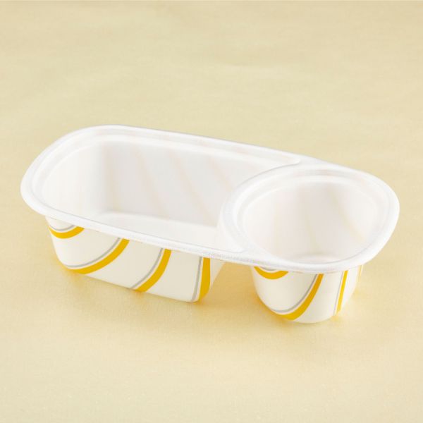 青葉紙業 カレー容器 特大(本体)ストライプ