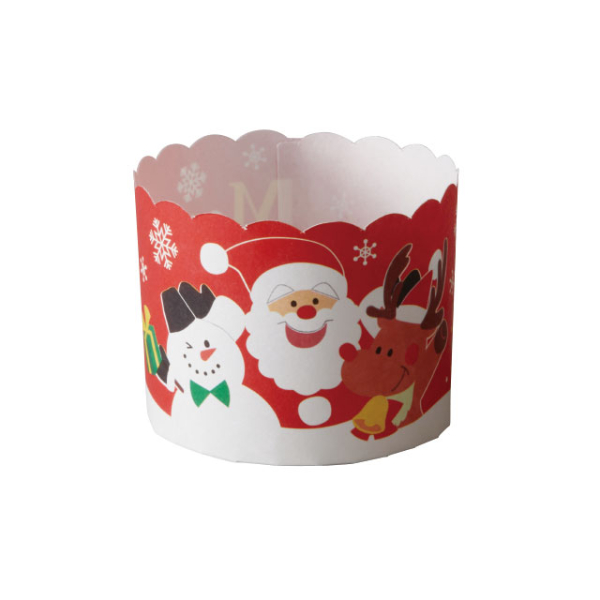 XM663 ケーキカップ(サンタファミリー) 天満紙器