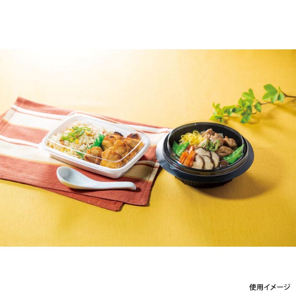 弁当容器 スーパーレンジK400 白 スミ