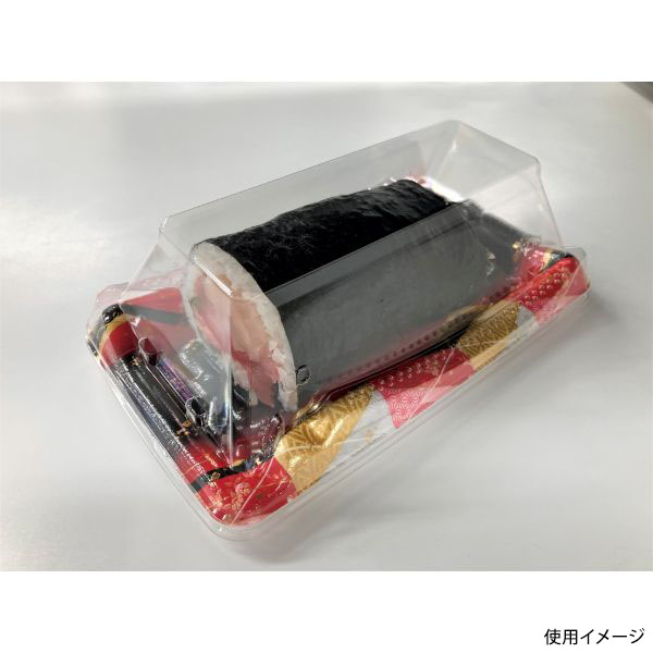 刺身容器 SF鮨板13 菱紋赤 本体 シーピー化成