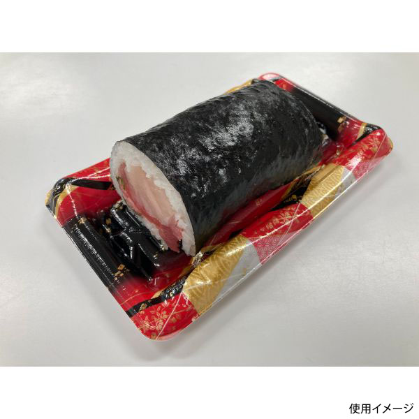刺身容器 SF鮨板13 菱紋赤 本体 シーピー化成