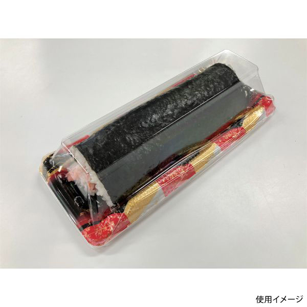 刺身容器 SF鮨板15 菱紋赤 本体 シーピー化成