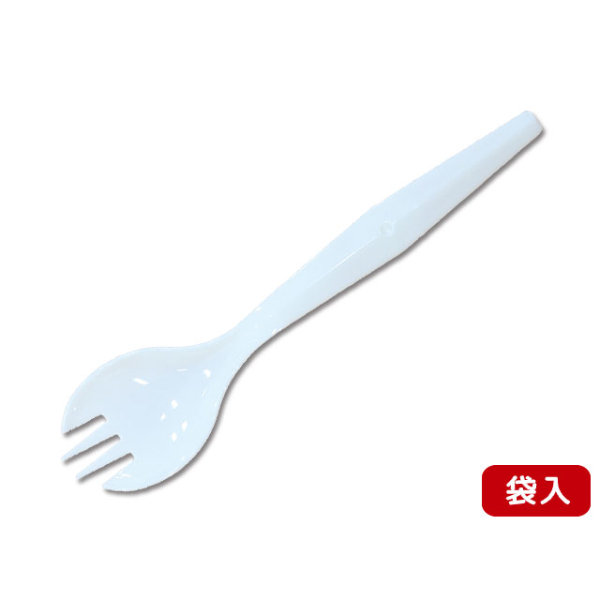 テイクアウト用 フォークスプーン#140 白 単袋入