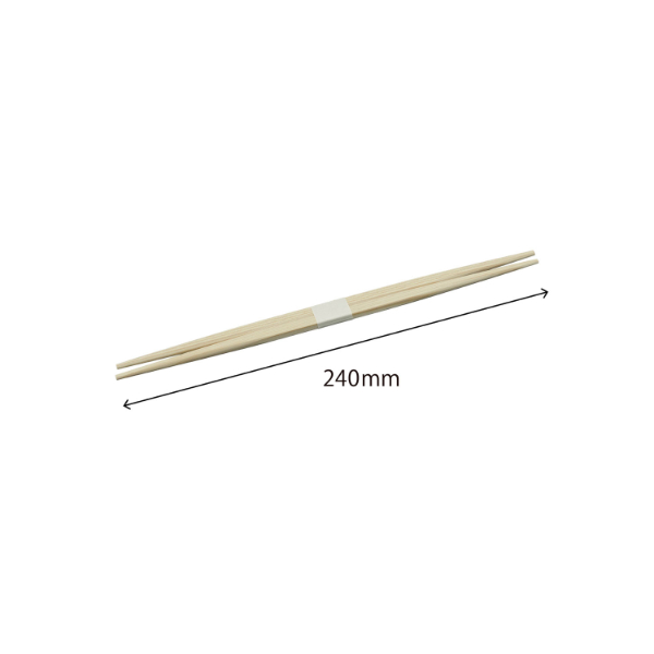 割箸 杉卵中箸24cm 白帯巻【weeco】 | テイクアウト容器の通販