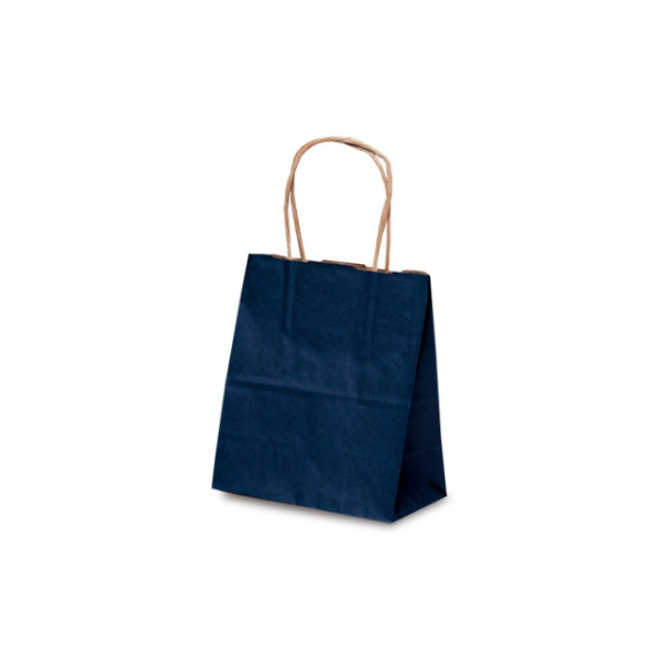 紙手提袋 1116 自動紐手提袋 T-1 カラー(紺) ベルベ