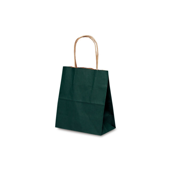 紙手提袋 1115 自動紐手提袋 T-1 カラー(緑) ベルベ