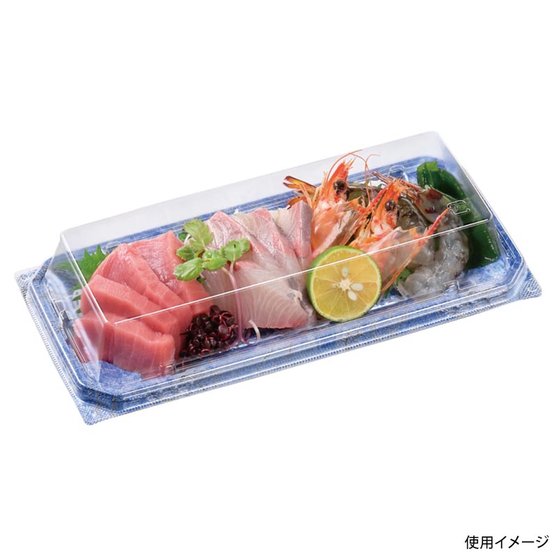 刺身容器 カレン24-11 本体 クリスタル青 エフピコ