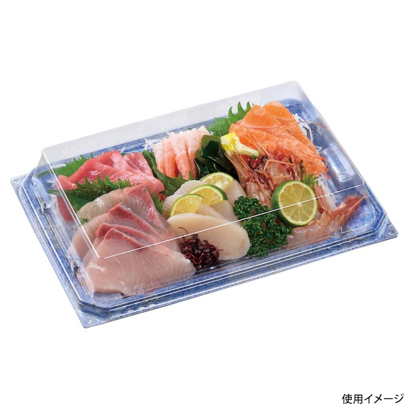 刺身容器 カレン24-16 本体 クリスタル青 エフピコ