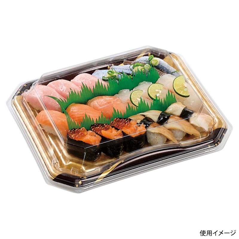 寿司容器 美彩3-6 本体 箔市松金 エフピコ