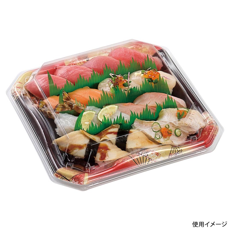 刺身容器 美彩24-24 本体 金フチ扇 エフピコ