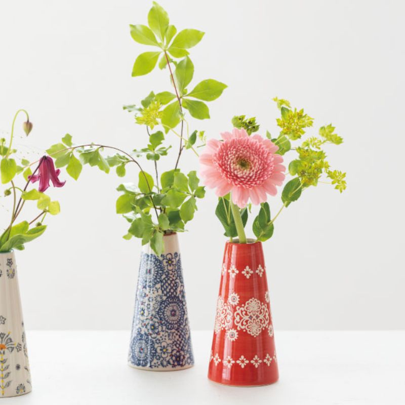 ヘッズ フラワーベース(花瓶) ハンドメイドプリントフラワーベース-2(2個)