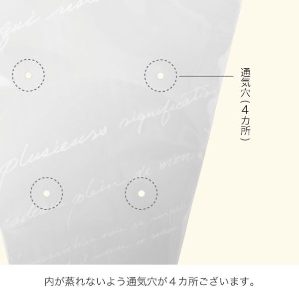 ポリ手提げ NEWフレンチブーケスリーブOPPバッグ-2(100枚) ヘッズ