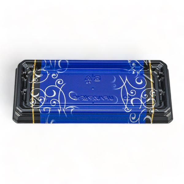 寿司容器 UFハカマ板15 みつる青 本体 シーピー化成