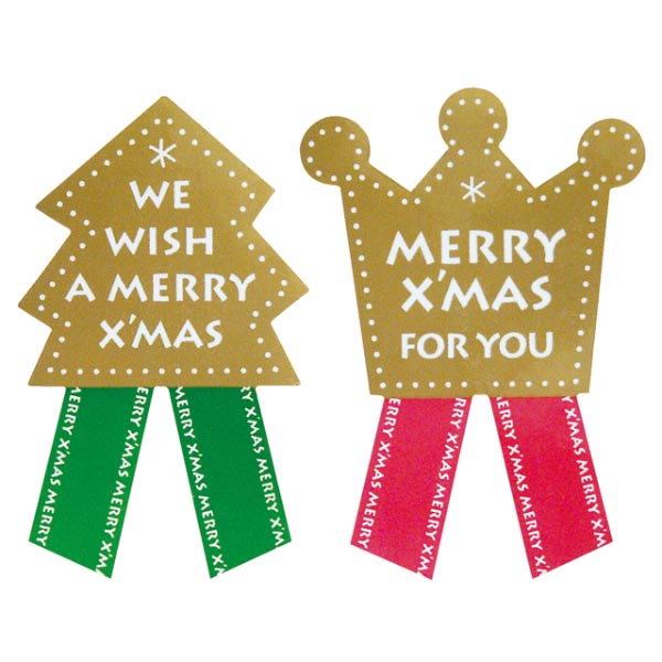 贈答用飾り クリスマスシール/オーナメント(100枚) ヘッズ