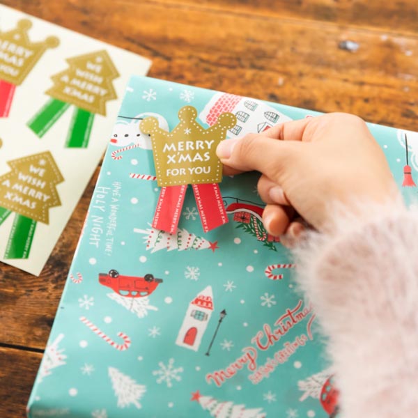 贈答用飾り クリスマスシール/オーナメント(100枚) ヘッズ