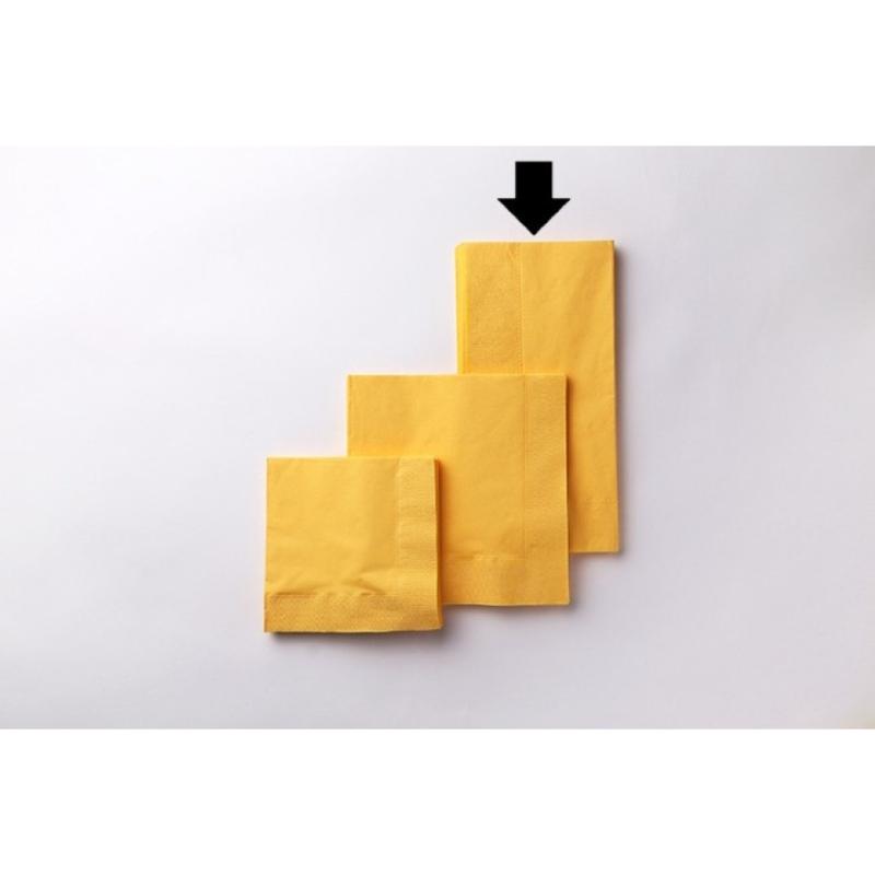 店舗資材 2P8ツ折りカラーナプキン(オレンジ) LUC-28 オリエンタル紙業