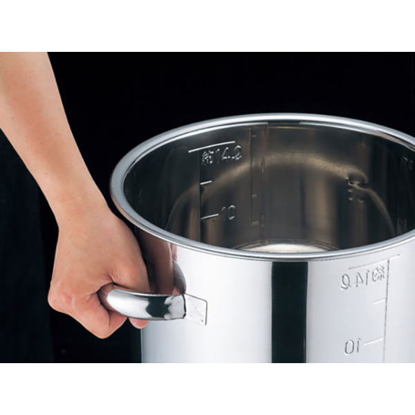 AG18-8 目盛付寸胴鍋 39cm(手付) 赤川器物製作所