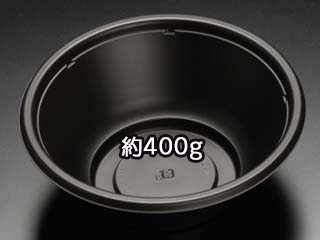 どんぶり容器(丸型・プラスチック製) リスパック ハイクッカー  HD 丼185B 黒